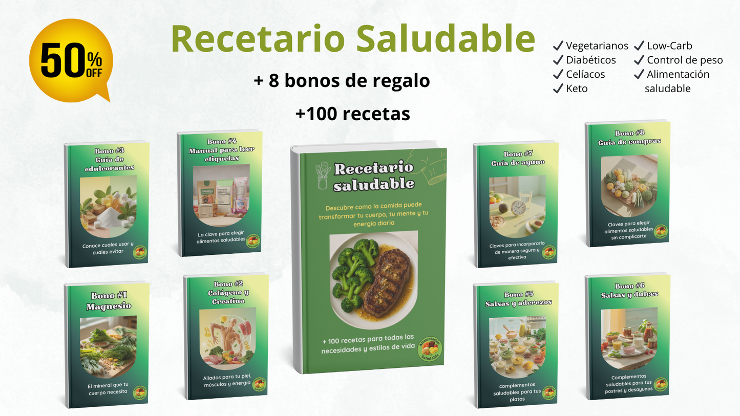 Recetario Saludable: +100 recetas para todas las necesidades